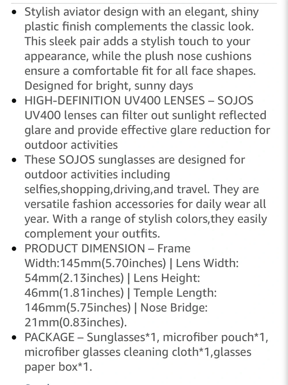SOJOS | Tortoiseshell Brown Gradient Retro Aviator Sunglasses